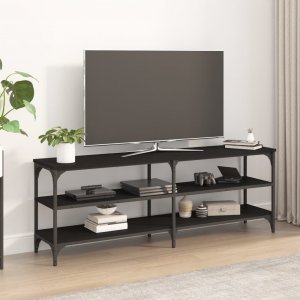 vidaXL vidaXL Szafka pod TV, czarna, 140x30x50 cm, materiał drewnopochodny 1