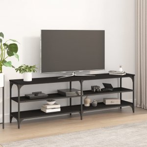 vidaXL vidaXL Szafka pod TV, czarna, 160x30x50 cm, materiał drewnopochodny 1