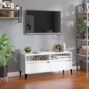 vidaXL vidaXL Szafka pod TV, biała, 100x34,5x44,5 cm, materiał drewnopochodny 1