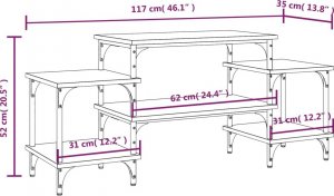 vidaXL vidaXL Szafka pod TV, dąb sonoma, 117x35x52cm, materiał drewnopochodny 9