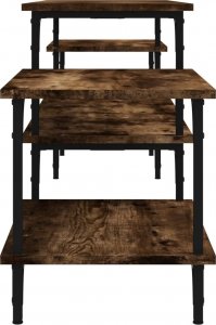 vidaXL Szafka pod TV, przydymiony dąb, 197x35x52 cm 6