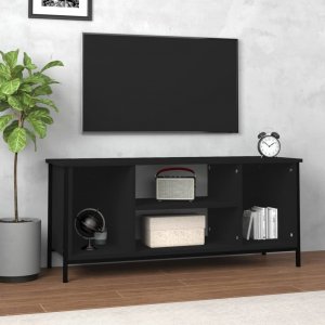 vidaXL vidaXL Szafka pod TV, czarna, 102x35x45 cm, materiał drewnopochodny 1