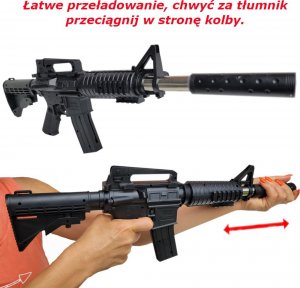tomdorix M16 Karabin Amerykański Na Kulki Snajperka ASG Laser Granat 2