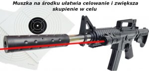 tomdorix M16 Karabin Amerykański Na Kulki Snajperka ASG Laser Pistolet 5