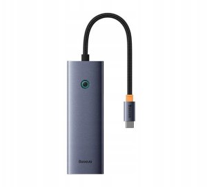 HUB USB Baseus Hub 4w1 Baseus UltraJoy USB-C do 3x USB 3.0 + RJ45 (szary) 1
