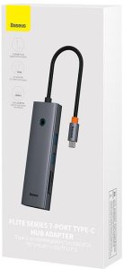 HUB USB Baseus Hub 7w1 Baseus UltraJoy 7-Port ( USB-C do 1xHDMI4K@30Hz + 2xUSB 3.0 + 1xPD +RJ45 + SD/TF3.0) 3