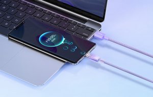 Kabel USB Baseus USB-A - USB-C 1 m Fioletowy (CATS010405) 14