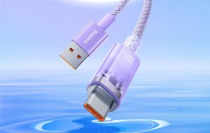 Kabel USB Baseus USB-A - USB-C 1 m Fioletowy (CATS010405) 15