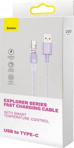 Kabel USB Baseus USB-A - USB-C 1 m Fioletowy (CATS010405) 17