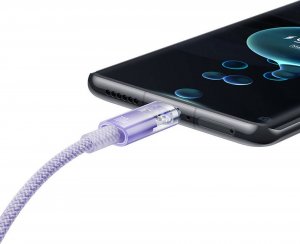 Kabel USB Baseus USB-A - USB-C 1 m Fioletowy (CATS010405) 18