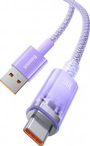 Kabel USB Baseus USB-A - USB-C 1 m Fioletowy (CATS010405) 19