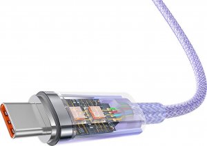 Kabel USB Baseus USB-A - USB-C 1 m Fioletowy (CATS010405) 20