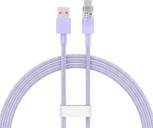 Kabel USB Baseus USB-A - USB-C 1 m Fioletowy (CATS010405) 23