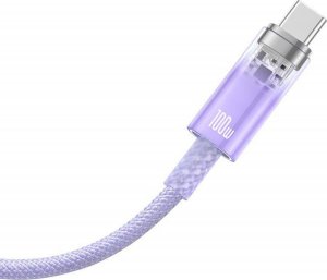 Kabel USB Baseus USB-A - USB-C 1 m Fioletowy (CATS010405) 8
