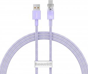 Kabel USB Baseus USB-A - USB-C 1 m Fioletowy (CATS010405) 10