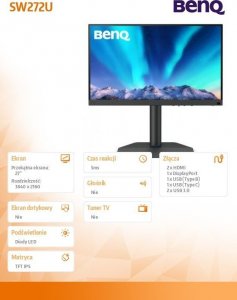 Monitor BenQ PhotoVue SW272U (9H.LLFLB.QBE) 8