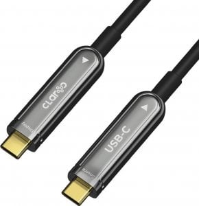 Kabel USB Claroc USB-C - USB-C 10 m Czarno-srebrny (CLAROC-USBC-10M) 1