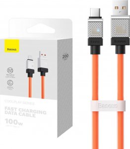 Kabel USB Baseus USB-A - USB-C 2 m Pomarańczowy (CAKW000707) 1