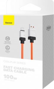 Kabel USB Baseus USB-A - USB-C 2 m Pomarańczowy (CAKW000707) 3