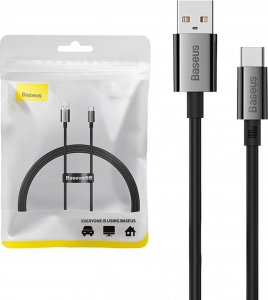 Kabel USB Baseus USB-A - USB-C 1 m Czarny (P10320102114-00) 1