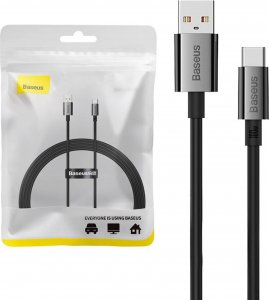 Kabel USB Baseus USB-A - USB-C 1.5 m Czarny (P10320102114-01) 1