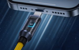 Kabel USB AOHI USB-C - Lightning 2.4 m Żółty (AOC-L011) 4