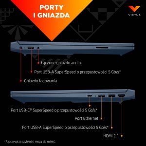 Laptop HP Laptop HP Victus 15-fa0104nw / 714Z4EA / Intel Core i7 / 16GB / SSD 512GB / Nvidia RTX3050 / FullHD / FreeDos / Czarny 7