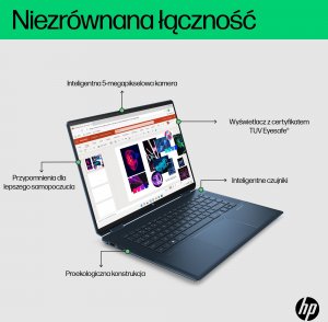 Laptop HP Laptop HP Spectre x360 16-f1024nw / 712F3EA / Intel i7 / 16GB / SSD 1 TB / Intel Xe / QHD+ / Win 11 Pro / Niebieski 21