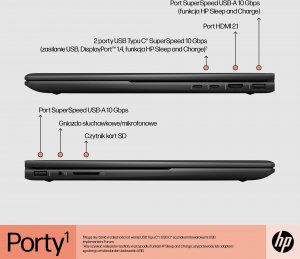 Laptop HP Laptop HP Envy 15 x360 15-ey0114nw / 712C9EA / AMD Ryzen 5 / 16GB / 512GB SSD / AMD Radeon / FullHD / OLED / Win 11 / Czarny 23