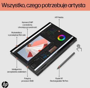 Laptop HP Laptop HP Envy 15 x360 15-ey0114nw / 712C9EA / AMD Ryzen 5 / 16GB / 512GB SSD / AMD Radeon / FullHD / OLED / Win 11 / Czarny 24