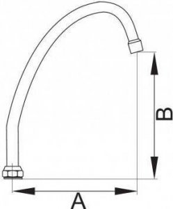 Hydroland Wylewka Z 1/2 dł 270 mm HYDROLAND W16Z270 2
