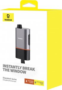 Baseus Akcesorium samochodowe Baseus młotek do szyb + nóż do pasów (Czarne) 9