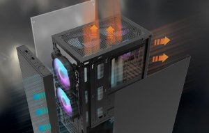 Obudowa Darkflash A290 + 3 wentylatory czarna 9