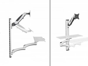 Digitus Ramię nacienne pojedyncze 1xLCD + klawiatura, max. 32' i 8kg uchylno-obrotowe 360° (PIVOT) 3