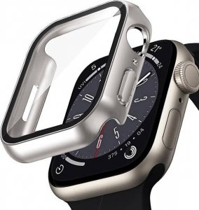 Crong Hybrid Watch Case - Etui ze szkłem Apple Watch 41mm (Starlight) 5