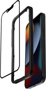 Crong Crong Anti-Bacterial 3D Armour Glass - Szkło hartowane 9H na cały ekran iPhone 14 Pro + ramka instalacyjna 4