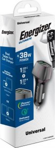 Ładowarka Energizer Energizer Ultimate - Ładowarka samochodowa USB-C & USB-A 38W PD + QC3.0 (Czarny) 4
