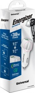 Ładowarka Energizer Energizer Ultimate - Ładowarka samochodowa USB-C & USB-A 38W PD + QC3.0 (Biały / Srebrny) 6
