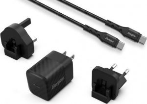 Ładowarka Energizer Energizer Ultimate - Ładowarka sieciowa Multiplug EU / UK / US GaN 20W PD + kabel USB-C (Czarny) 2