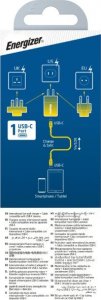 Ładowarka Energizer Energizer Ultimate - Ładowarka sieciowa Multiplug EU / UK / US GaN 20W PD + kabel USB-C (Czarny) 5