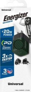 Ładowarka Energizer Energizer Ultimate - Ładowarka sieciowa Multiplug EU / UK / US GaN 20W PD (Zielony) 4