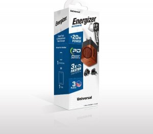 Ładowarka Energizer Energizer Ultimate - Ładowarka sieciowa Multiplug EU / UK / US GaN 20W PD (Walnut burl) 5
