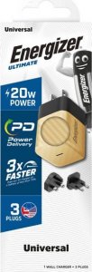 Ładowarka Energizer Energizer Ultimate - Ładowarka sieciowa Multiplug EU / UK / US GaN 20W PD (Złoty) 4
