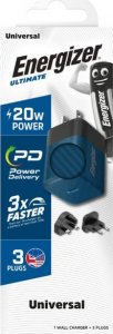 Ładowarka Energizer Energizer Ultimate - Ładowarka sieciowa Multiplug EU / UK / US GaN 20W PD (Niebieski) 3