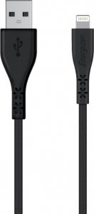 Kabel USB Energizer USB-A - Lightning 1.2 m Czarny (C410LGBK) 1
