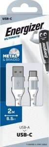 Kabel USB Energizer USB-A - USB-C 2 m Biały (C520CKWH) 2