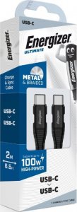 Kabel USB Energizer USB-C - USB-C 2 m Czarny (C541CKBK) 3