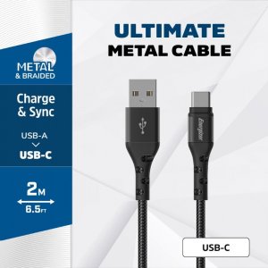 Kabel USB Energizer USB-A - USB-C 2 m Czarny (C520CKBK) 2