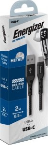 Kabel USB Energizer USB-A - USB-C 2 m Czarny (C520CKBK) 4
