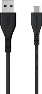 Kabel USB Energizer USB-A - USB-C 1.2 m Czarny (C410CGBK) 1
